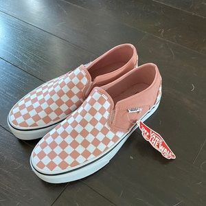 Pink checkered Vans